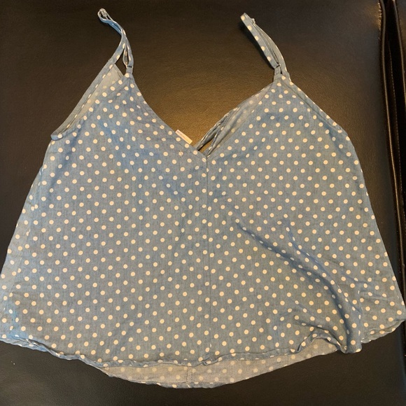 Polka Dot Blue Tank Top - Picture 2 of 3